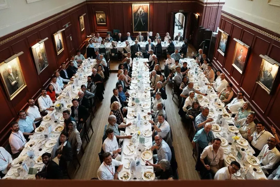 Everyone at dinner after the first day of the AKC80 Symposium