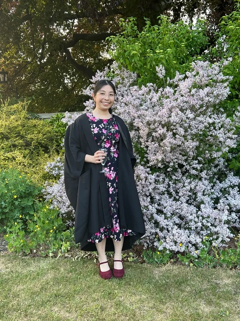 Clara at her college, Clare College